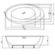 Ванна акриловая VAYER Boomerang 194x100 см без усиленного борта, с переливом и сифоном click-cluck, фото 5