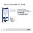 Комплект Geberit Duofix PRO 20 118.315.11.1: інсталяція Geberit Delta з підвісним унітазом Idol із сидінням Duroplast та змивна клавіша Delta01 білий глянець, фото 3