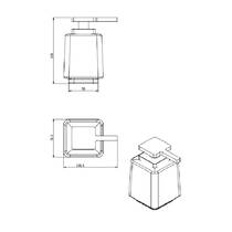 Дозатор жидкого мыла с держателем, хром Langberger Elegance 2132021A, фото №4