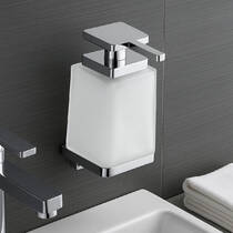 Дозатор жидкого мыла с держателем, хром Langberger Elegance 2132021A, фото №1