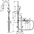 Смеситель для кухни Hansgrohe Aqittura M91 76826800 сталь, фото 2