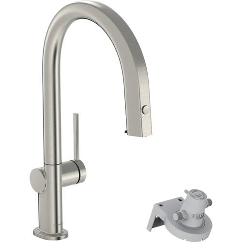 Смеситель для кухни Hansgrohe Aqittura M91 76826800 сталь, фото 1