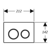 Клавіша змиву Geberit Omega20 115.085.16.1 чорний матовий, фото №2
