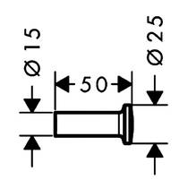Гачок Axor Universal Circular 42811000 одинарний хром, фото №2