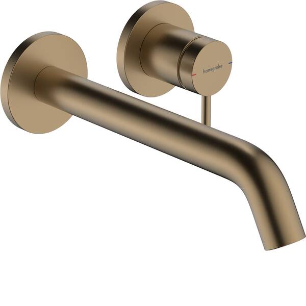 Смеситель скрытого монтажа для раковины Hansgrohe Tecturis S 73351140 brushed bronze 22,5 см (наружная часть), фото 1