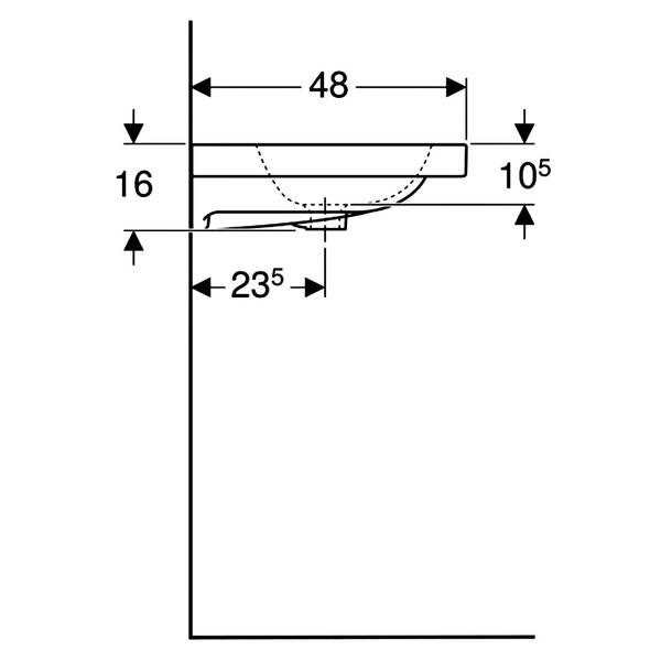 Раковина Geberit iCon Light 501.840.00.3 90 см, фото 4