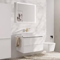 Змішувач для раковини Hansgrohe Tecturis E CoolStart EcoSmart+ 73072140 бронза матовий, фото №3