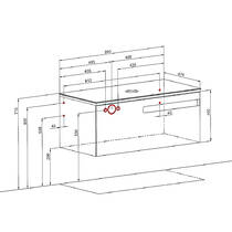 Тумба подвесная Аква Родос Ostin белый мат со столешницей серый мрамор 100 см и раковиной One 46 см, фото №5