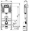 Инсталляция для унитаза TECE Base 9400414 с клавишей смыва TECEnow черная матовая, фото 8