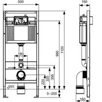 Інсталяція для унітаза TECE Base 9400414 з клавішею змиву TECEnow чорна матова, фото №7