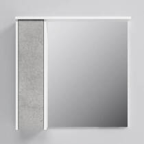 Зеркало со шкафчиком AM.PM Gem S M91MPL0751BF38 с подсветкой 75х72 см шкафчик слева, белый глянец/базальт, фото №3