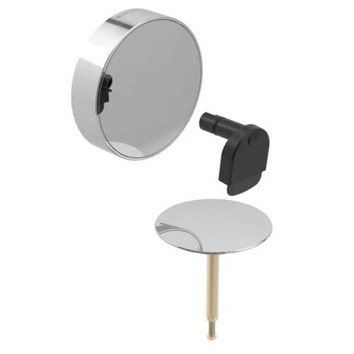 Накладка на сифон для ванни Geberit Split 150.481.21.1 d52 для зливу-переливу з поворотним механізмом і наповненням, хром глянець, фото 1