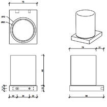Склянка Decor Walther Contract 0651860 CT WSP підвісна, чорний матовий, фото №2