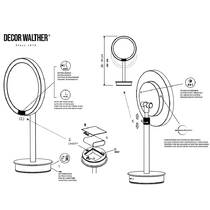 Косметическое зеркало Decor Walther Just Look Plus SR 7x 0125550 с увеличением х7 и подсветкой, белый матовый, фото №2