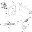 Душевая система скрытого монтажа Kludi Ameo Termo 418310575 250 5in1, термостат на 2 потребителя, хром, фото 3