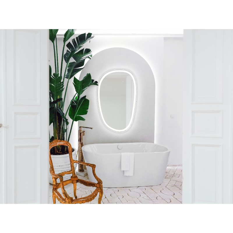 5415100 Style Дзеркало 1000х650 асиметричне, з тачсенсором та LED підсвідкою (1 сорт)