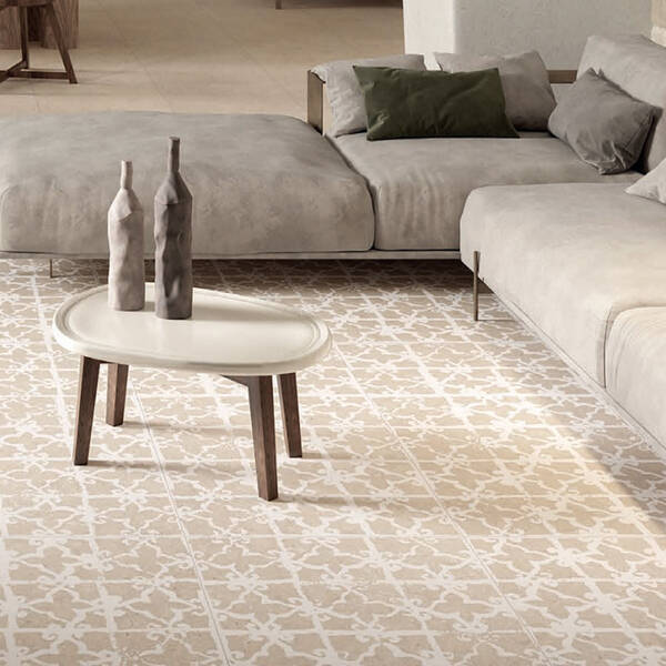 Керамограніт ABK Poetry Stone Stamp Beige Nat Rett 60х120 см