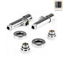 Комплект кутових кранів круглих Маріо 4.0.0102.55.BP чорний матовий, фото №3