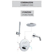 Змішувач прихованого монтажу для душу Paffoni Compact CPT 019 ST з термостатом, колір - сталь, фото №3