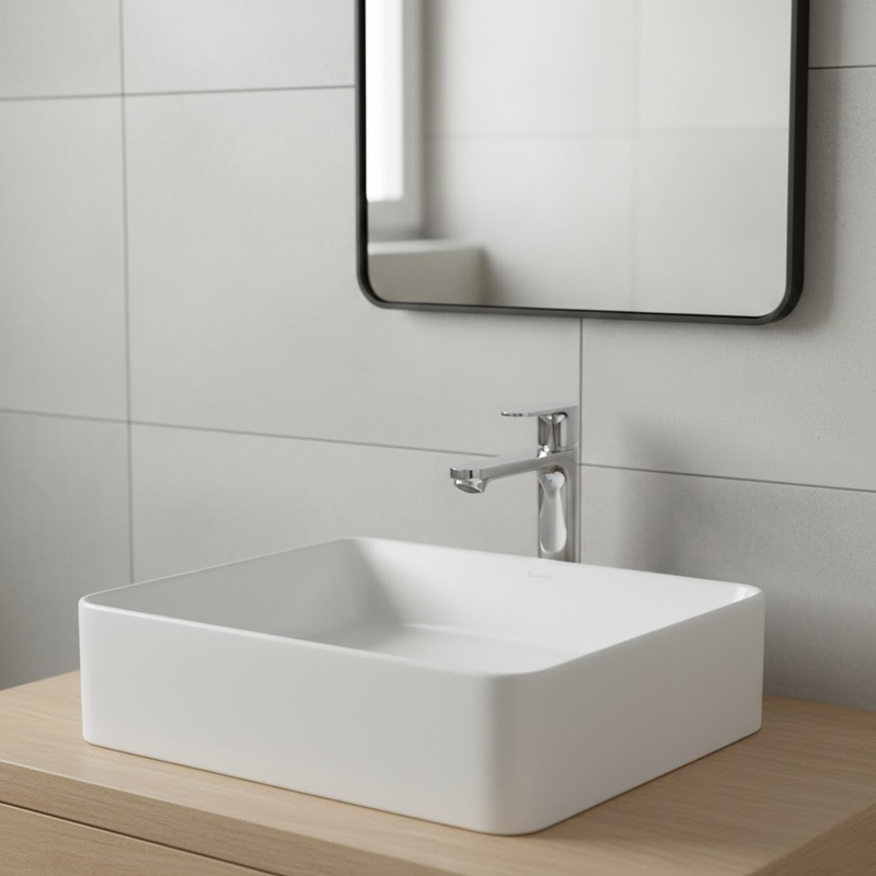 72588000 Rebris S Змішувач д/раковини 110 CoolStart EcoSmart з д/к, хром (1 сорт)