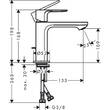 Смеситель для раковины Hansgrohe Rebris S CoolStart EcoSmart+ 72588000, фото 3