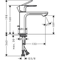 Смеситель для раковины Hansgrohe Rebris S CoolStart EcoSmart+ 72588000, фото №3