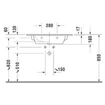Раковина Duravit ME by Starck 23368300001 83 см білий глянець, фото №4