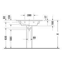 Раковина Duravit ME by Starck 23368300001 83 см білий глянець, фото №6