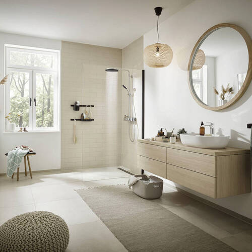 Душова система Hansgrohe Pulsify Showerpipe 260 1jet EcoSmart 24221000 з термостатом, фото 2