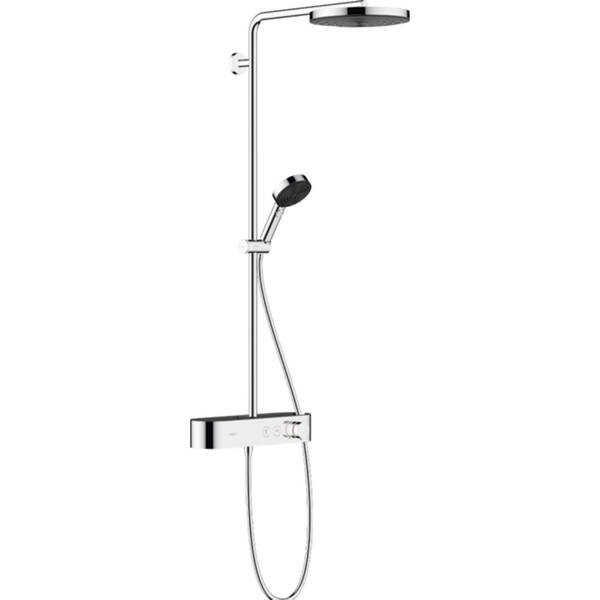 Душова система Hansgrohe Pulsify Showerpipe 260 1jet EcoSmart 24221000 з термостатом, фото 1