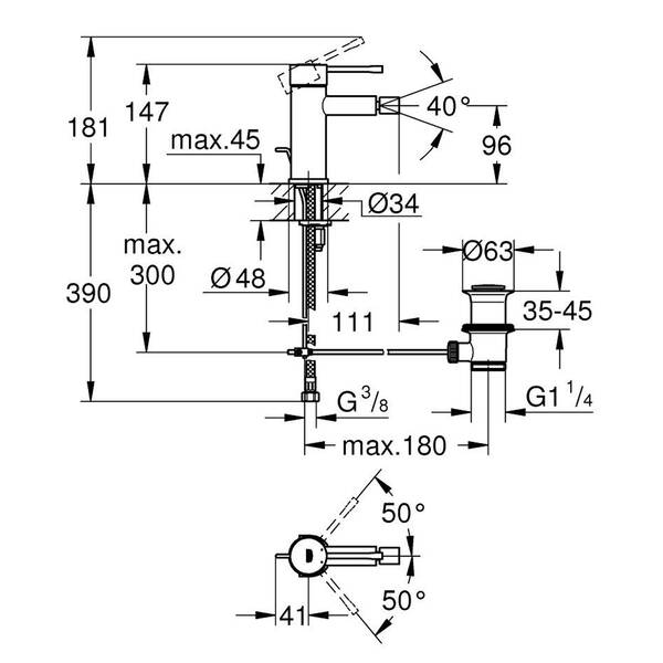 Смеситель для биде Grohe Essence 24178DL1 теплый закат (розовое золото), фото 3