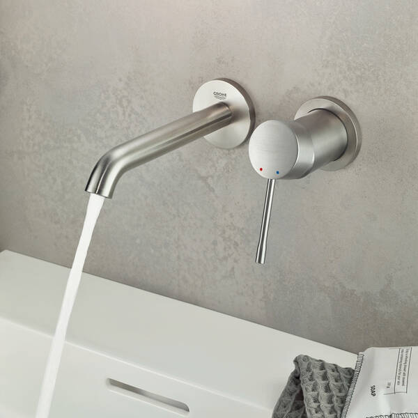 Смеситель скрытого монтажа для раковины Grohe Essence 29193DL1 230 мм, теплый закат (розовое золото), фото 3