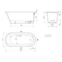 Ванна из искусственного камня PAA Vario L VAVARLABCD/00 166х75 см, фото №3