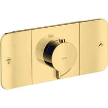 Смеситель скрытого монтажа для душа Axor One 45712990 с термостатом, полированное золото, фото №1