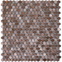 Мозаїка Mozaico De Lux Cl-Mos CCLAYRK23028 Brown Mini Metal 30,4х32,2 см, фото №1