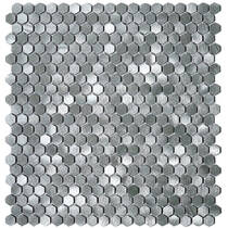 Мозаїка Mozaico De Lux Cl-Mos CCLAYRK23031 Silver Mini Metal 30,4х32,2 см, фото №1