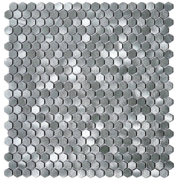 Мозаїка Mozaico De Lux Cl-Mos CCLAYRK23031 Silver Mini Metal 30,4х32,2 см, фото 1