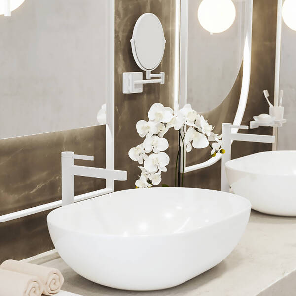 Косметичне дзеркало Hansgrohe AddStoris 41791700 білий матовий, фото 3