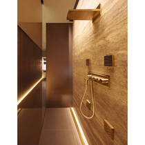 Смеситель скрытого монтажа Axor ShowerSolutions 10751250 с термостатом, матовое золото, фото №4