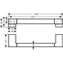 Держатель для полотенец Hansgrohe AddStoris 41744340 хром черный матовый, фото №2