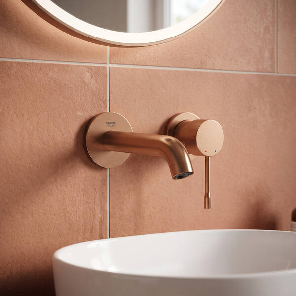 Змішувач прихованого монтажу для раковини Grohe Essence New 29192DL1 теплий захід сонця (брашоване рожеве золото)