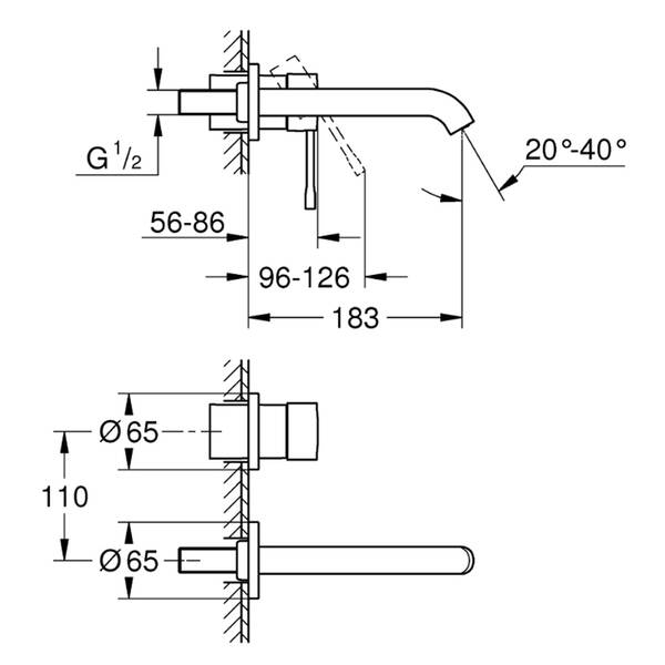 Змішувач прихованого монтажу для раковини Grohe Essence New 29192DL1 теплий захід сонця (брашоване рожеве золото), фото 2