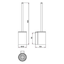 Щітка для унітаза Emco Aura 8515 134 00 з тримачем, чорний матовий, фото №3