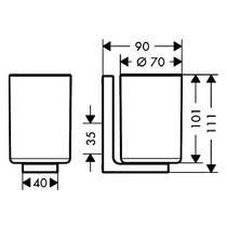 Склянка Axor Universal Rectangular 42604140 з тримачем, бронза матовий, фото №2