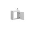 Тумба з раковиною Devit Small 063050W, 50 см, білий глянець, фото 3