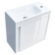 Тумба з раковиною Devit Small 063050W, 50 см, білий глянець, фото 9