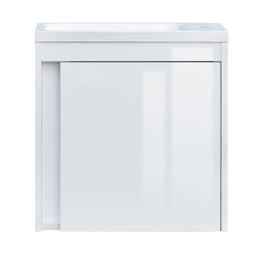 Тумба з раковиною Devit Small 063050W, 50 см, білий глянець, фото 8