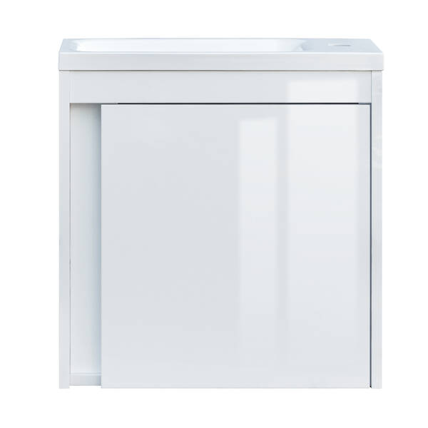 Тумба з раковиною Devit Small 063050W, 50 см, білий глянець, фото 8