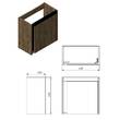 Тумба з раковиною Devit Small 063050W, 50 см, білий глянець, фото 7