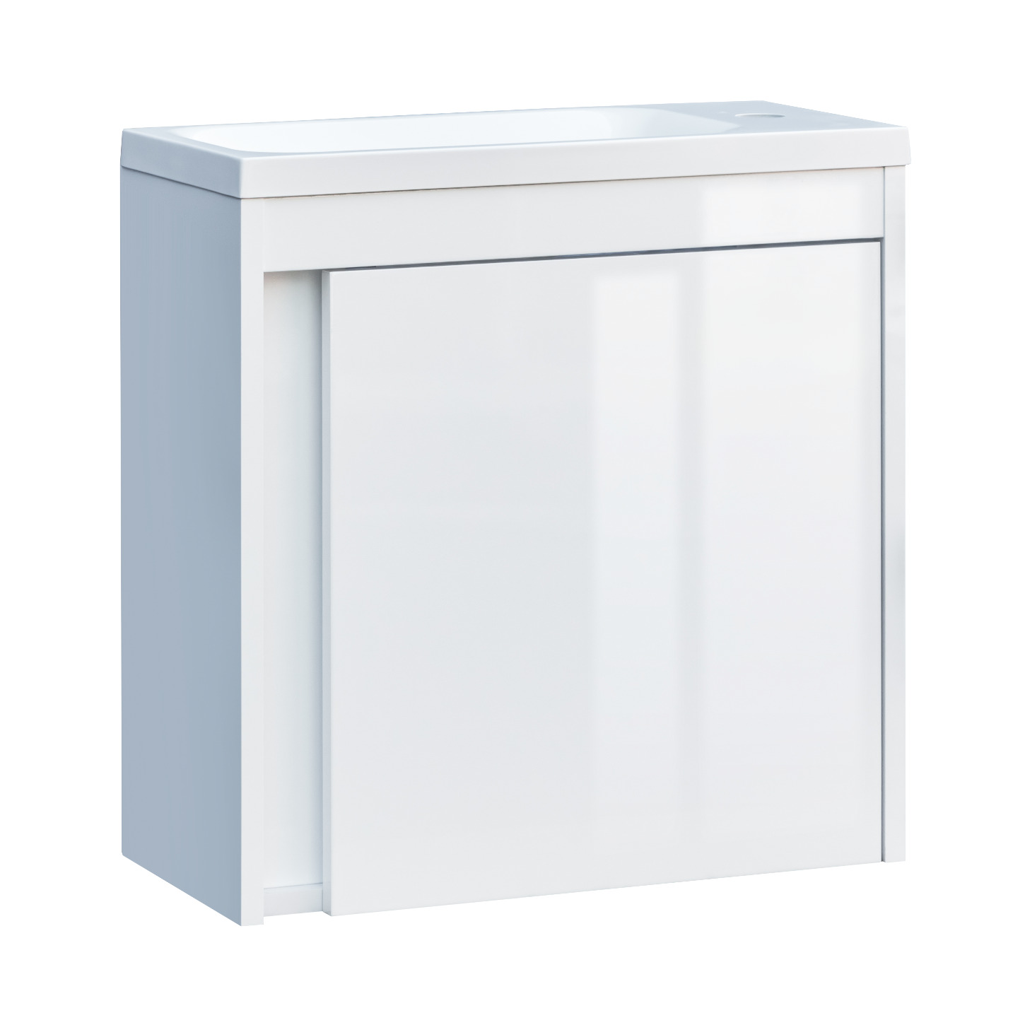 063050W SMALL Тумба 50 з умивальником, білий глянець (1 сорт)